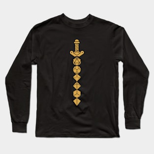 Polyhedral Dice Knife Tabletop RPG Long Sleeve T-Shirt